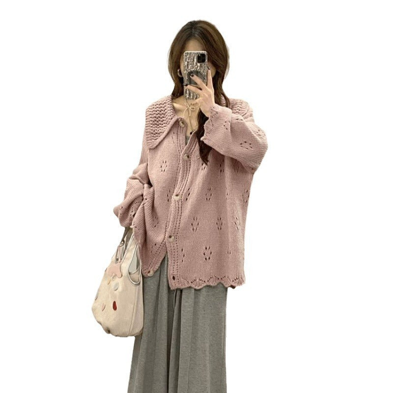 Women's Knitted Sweater Lazy Style Long Sleeve