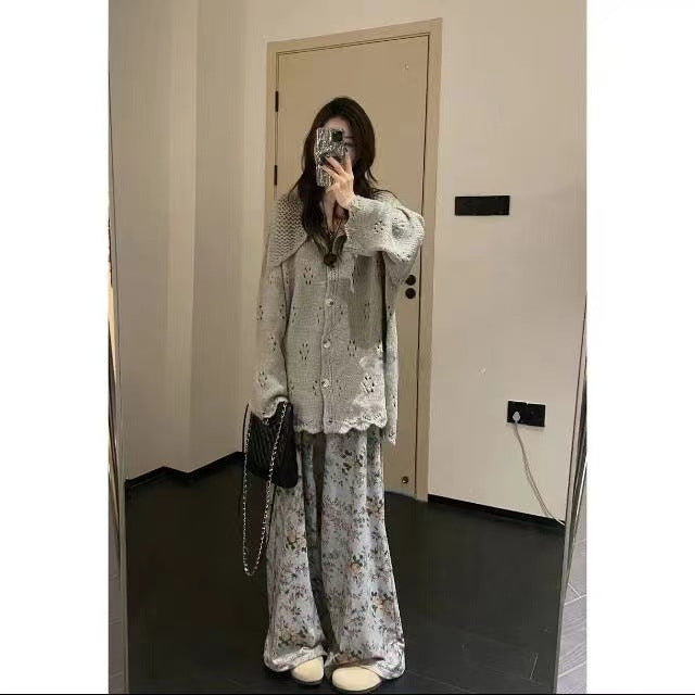 Women's Knitted Sweater Lazy Style Long Sleeve