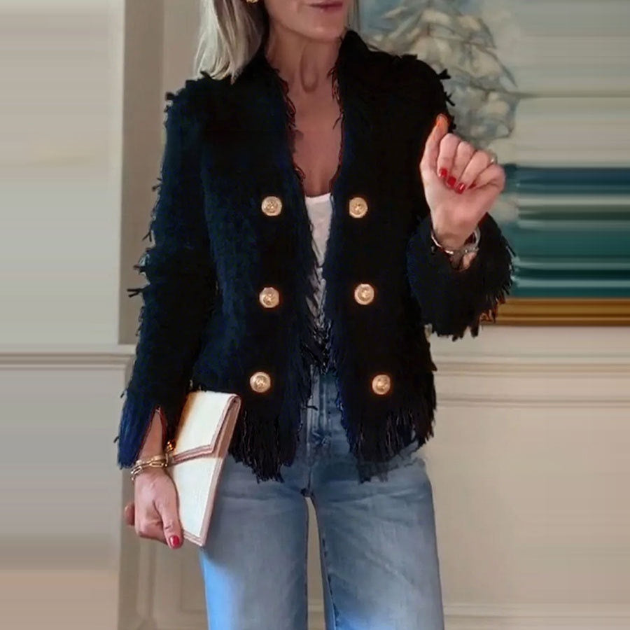 European And American Fashion Elegant Niche Tassel Jacket Women