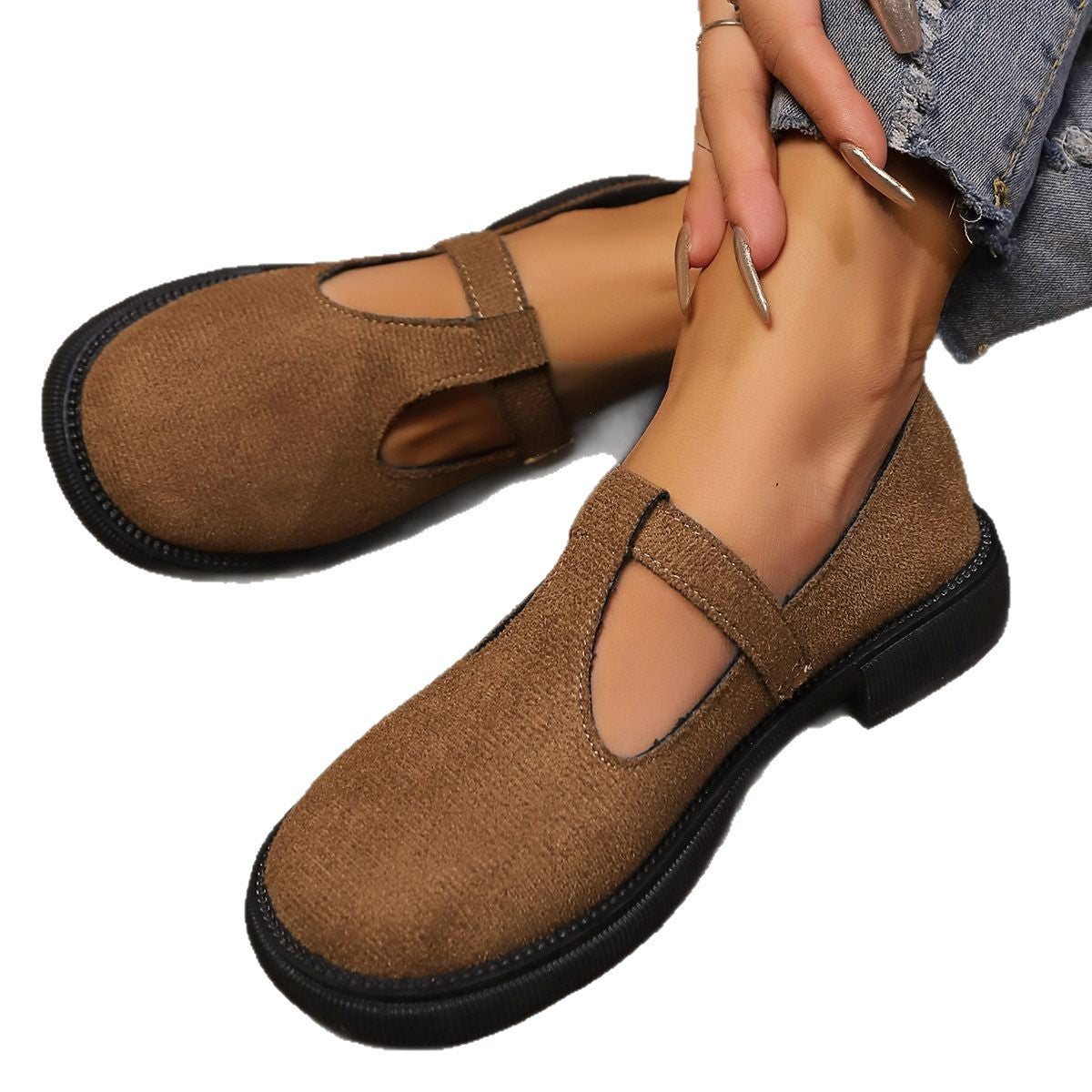 Thick Bottom Retro Shoes Female Plus Size