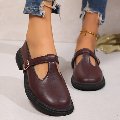 Thick Bottom Retro Shoes Female Plus Size