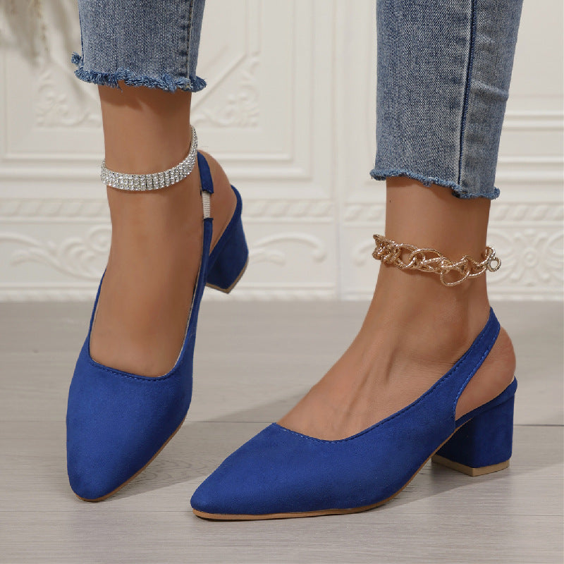 Pointed Toe Elegant High Heel Leopard Print Plus Size Women's Sandals