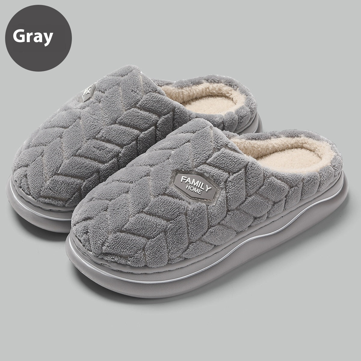 Thick Bottom Non-stinky Feet Home Indoor Non-slip Winter Fluffy Slippers