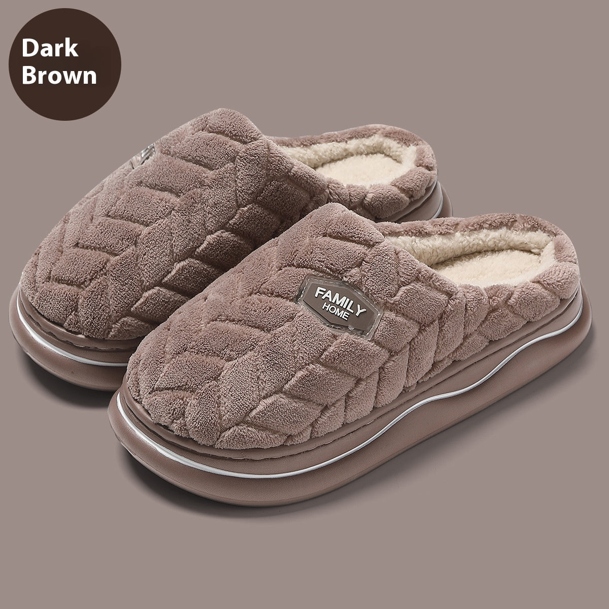 Thick Bottom Non-stinky Feet Home Indoor Non-slip Winter Fluffy Slippers