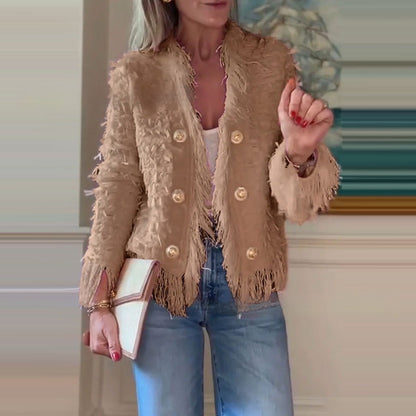 European And American Fashion Elegant Niche Tassel Jacket Women